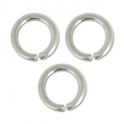 Jumprings open 5.5x0.8mm Rhodium tone x50|raw }}