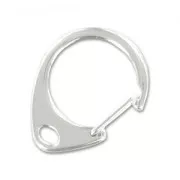 Lobster Keyring 33mm Rhodium x1