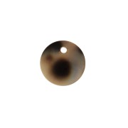 11mm Round leopard print mother of pearl sequin - Brown - Black x6
