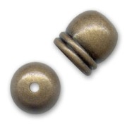 End caps  8mm Bronze tone x6