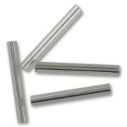 Preciosa Seed Beads, 20 mm Black Diamond Silver-Lined Tubes, 20 g