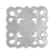 Filigree squared finding 16mm Rhodium tone x1|raw }}