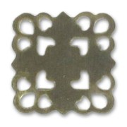 Filigree squared finding 16mm Bronze tone x1
