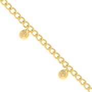 4.8mm Rombo chain with small balls - Fine Gold plated x50cm