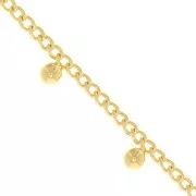 4.8mm Rombo chain with small balls  - Fine Gold plated x50cm