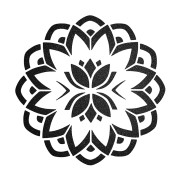 12x12cm Plastic Stencil - Mandala rosette - White x1|raw }}