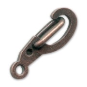 14 mm Safety Lobster Clasps - Antique Copper x10
