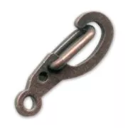 Lobster claw clasps 14mm Old copper tone x10