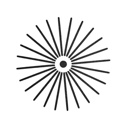 12x12cm Plastic Stencil - Sun pattern - White x1