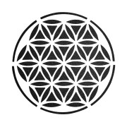 12x12cm Plastic Stencil - Mandala Flower of Life - White x1