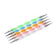 Set of 5 double point dotting tools - Multicoloured x1