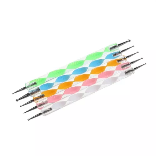 Set of 5 double point dotting tools - Multicoloured x1