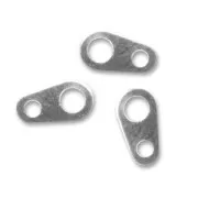 Tags 6x3mm Rhodium tone x144