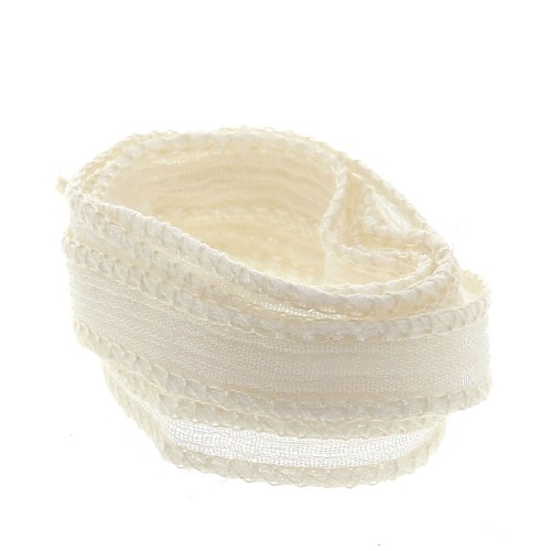 10mm Silk ribbon - Unbleached x85cm