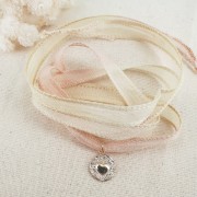 10mm Silk ribbon - Unbleached x85cm