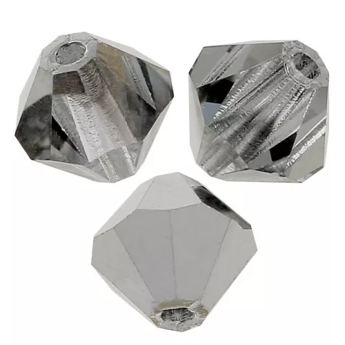 6mm Preciosa Crystal Bicones - MC Bead Rondell - Crystal Labrador Half x12