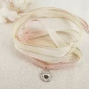 10mm Silk ribbon - Light Caramel x85cm