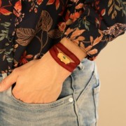 10mm Silk ribbon - Bordeaux x85cm