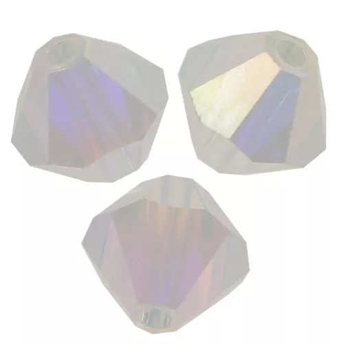 6mm Preciosa Crystal Bicones - MC Bead Rondell - Crystal AB 2X x12