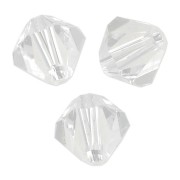 6mm Preciosa Crystal Bicones - MC Bead Rondell - Crystal x12