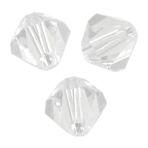 6mm Preciosa Crystal Bicones - MC Bead Rondell - Crystal x12