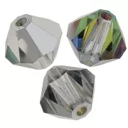 6mm Preciosa Crystal Bicones - MC Bead Rondell - Crystal Vitrail Medium x12