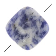 12mm Square faceted gemstone bead - Sodalite x1|raw }}