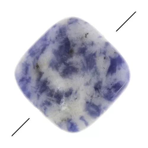12mm Square faceted gemstone bead - Sodalite x1