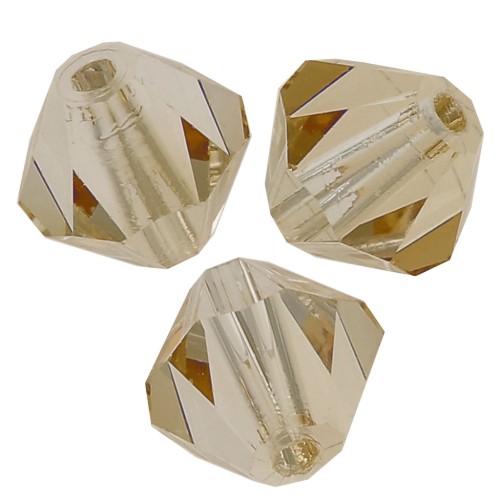 6mm Preciosa Crystal Bicones - MC Bead Rondell - Crystal Honey x12