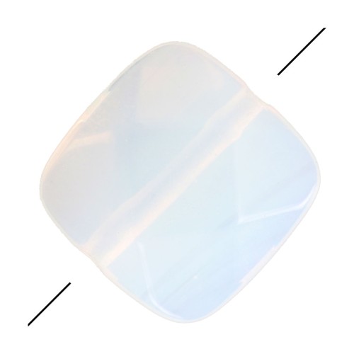 12mm Square faceted Imitation gemstone bead - Opalite x1