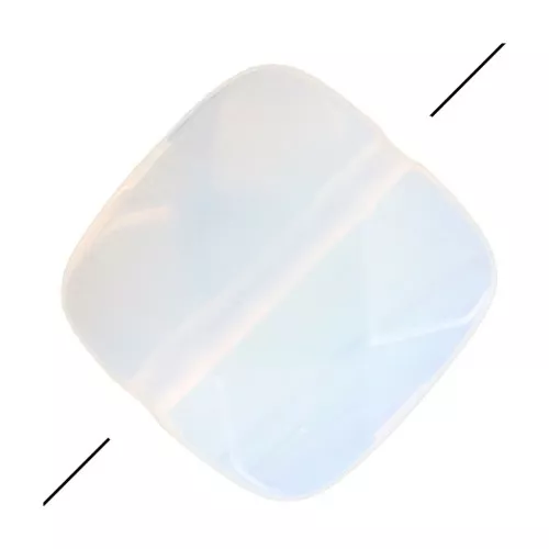 12mm Square faceted Imitation gemstone bead - Opalite x1