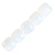 12mm Square faceted Imitation gemstone bead - Opalite x1