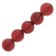 3mm Round gemstone beads - Cornaline x25