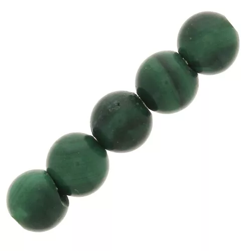 3mm Round gemstone beads - Malachite x25