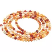 Round beads 2 mm gemstone - Carnelian x40cm