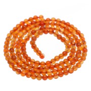Round beads 2.5 mm gemstone - Carnelian x39cm