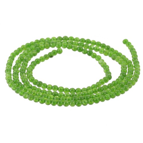 2mm Round beads - Gemstone - Green Jade x40cm