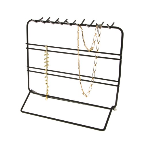 20x21cm Jewellery holder - Metal jewellery display - Black x1