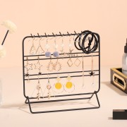 20x21cm Jewellery holder - Metal jewellery display - Black x1