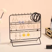 20x21cm Jewellery holder - Metal jewellery display - Black x1