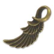 Wing charm 30mm Bronze tone x1