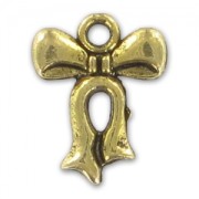 Knot charm 15mm Old gold tone x1
