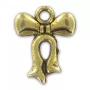 Knot charm 15mm Old gold tone x1