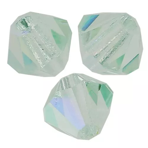 4mm Preciosa Crystal Bicones - MC Bead Rondell - Chrysolite ABx30
