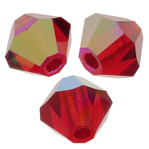 4mm Preciosa Crystal Bicones - MC Bead Rondell - Light Siam ABx30