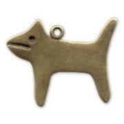 Pendant dog 29x35mm Bronze tone x1|raw }}