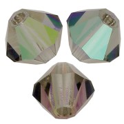 4mm Preciosa Crystal Bicones - MC Bead Rondell - Black Diamond ABx30