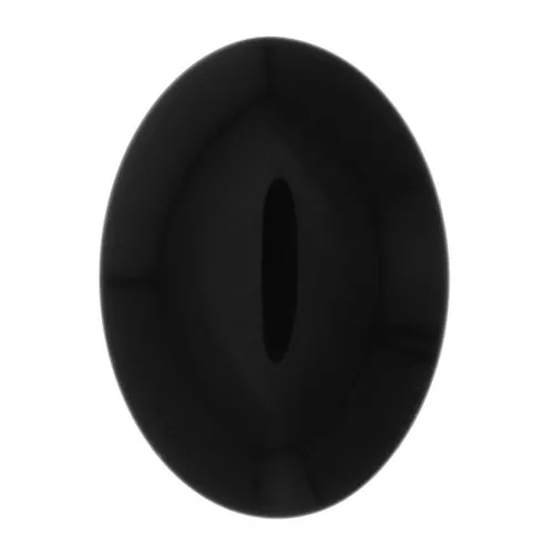 18x13mm Oval resin cabochon - Black x1