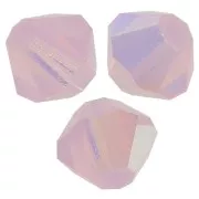4mm Preciosa Crystal Bicones - MC Bead Rondell - Rose Opal ABx30