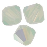 4mm Preciosa Crystal Bicones - MC Bead Rondell - Chrysolite Opal ABx30|raw }}